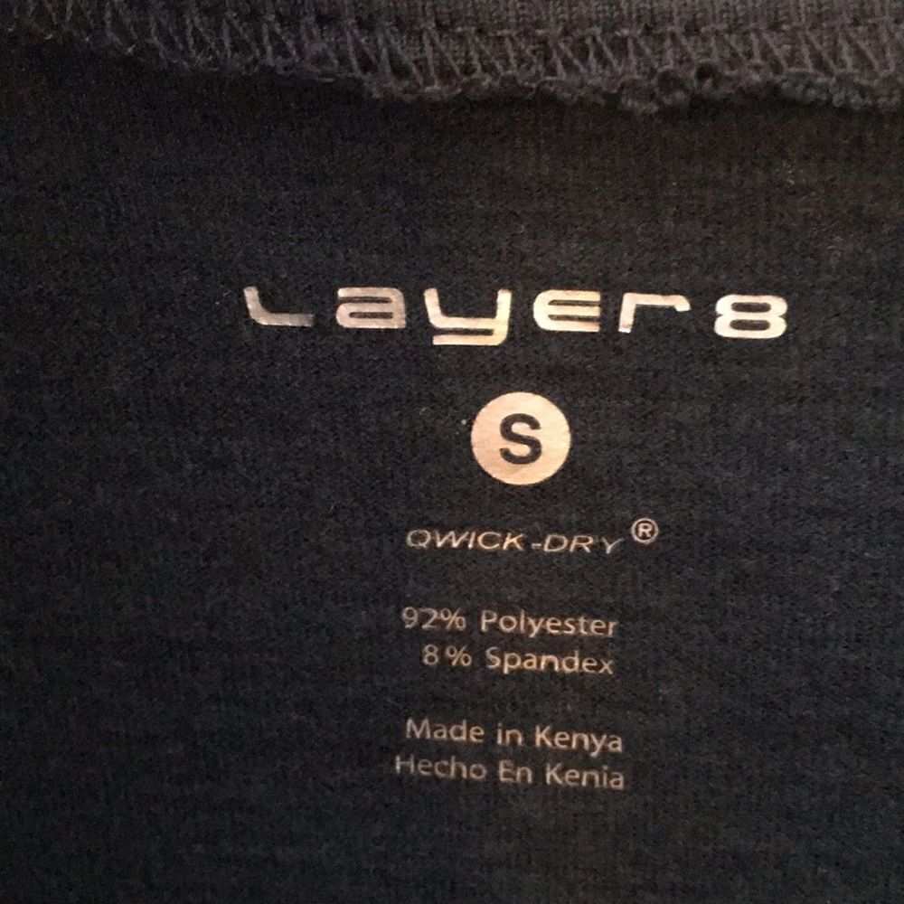 Layer8 Athletic Long Sleeve Base Layer Qwickdry Top Size Small w/ Thumb Holes - Picture 8 of 15